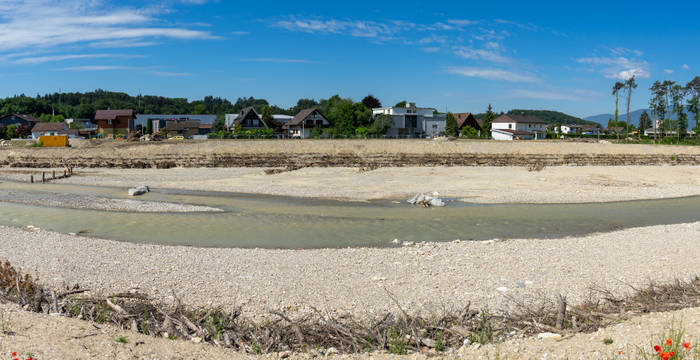 Renaturierter Abschnitt an der Emme